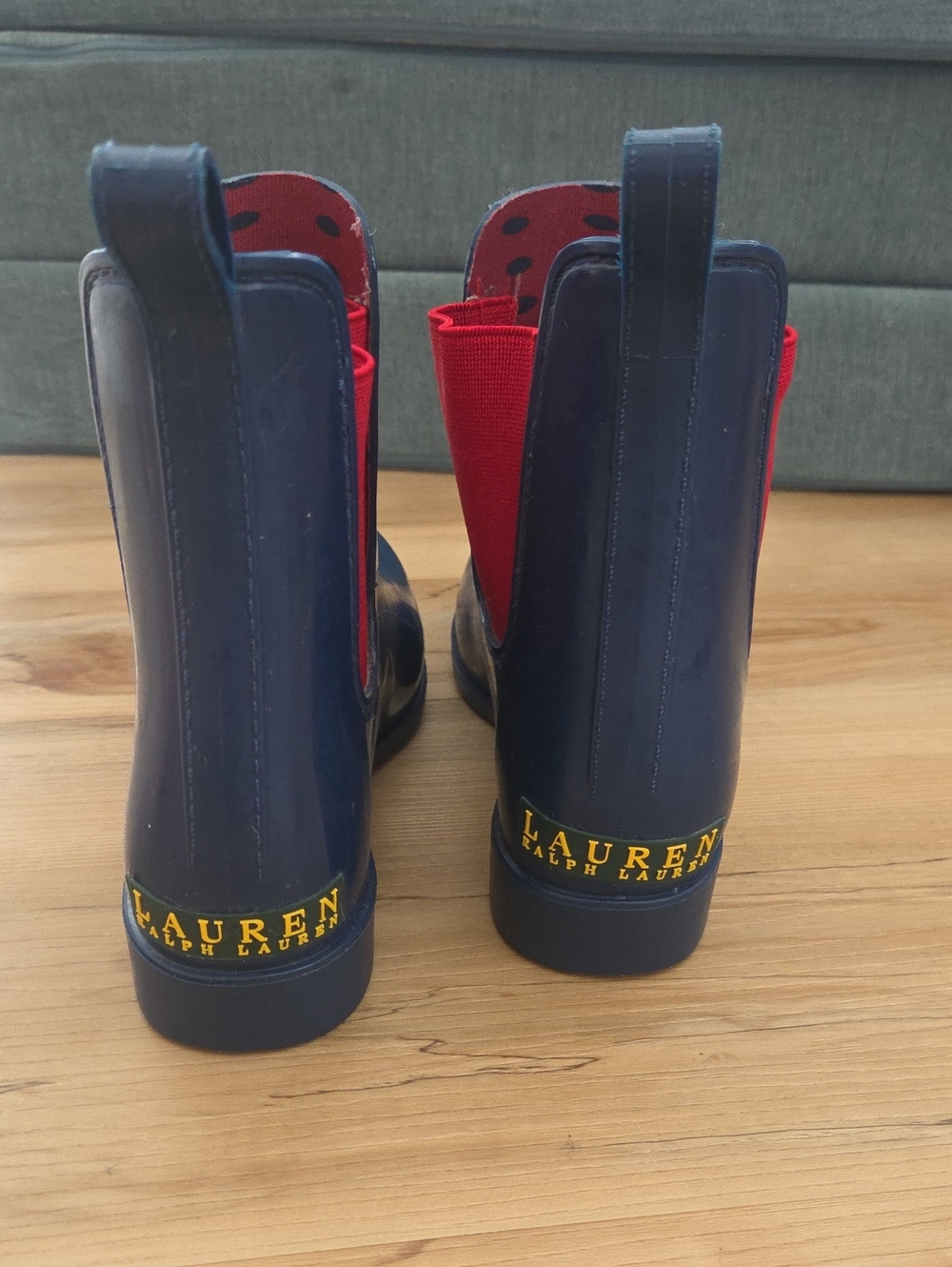 Ralph Lauren Navy Rain Boots